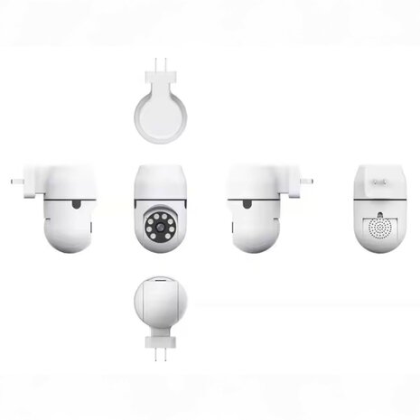 Wifi Beveiligings Camera 2,4Ghz met directe EU 230v netstroom aansluiting