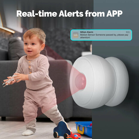 Zigbee Slimme bewegingssensor  8 Meter met magneet voet (inclusief gateway)