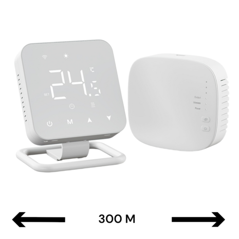 Wifi Draadloze Thermostaat met Tiptoetsen voor C.V. Installatie (wit)