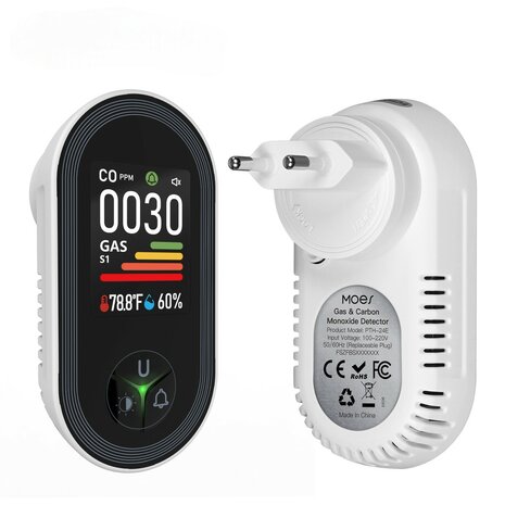 4in1 Luchtkwaliteitmeter Co2 | Luchtvochtigheid | Temperatuur | Gas (geen wifi)