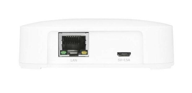 Trust Zigbee Control Station Z1 voor draadloze bediening van slimme ledlampen en huisbeveiliging met veilige verbinding