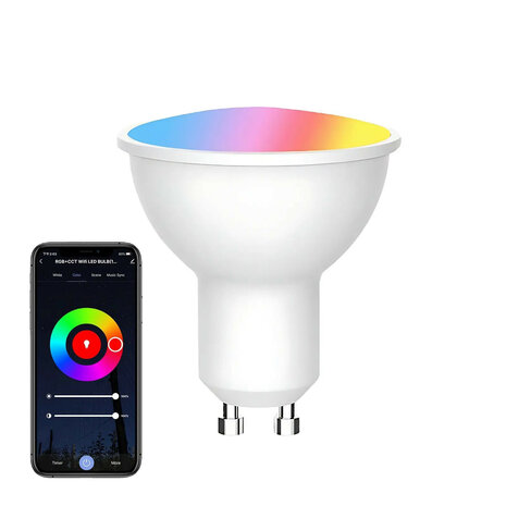 Projecteur intelligent WiFi GU10 4,7 W RGB + CCT
