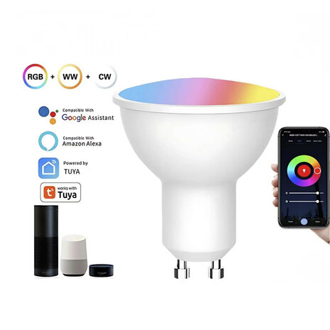 Projecteur intelligent WiFi GU10 4,7 W RGB + CCT