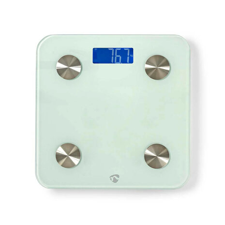 Body analyse weegschaal voor wifi systeem met temperglas platform en meerdere lichaamsmetingen