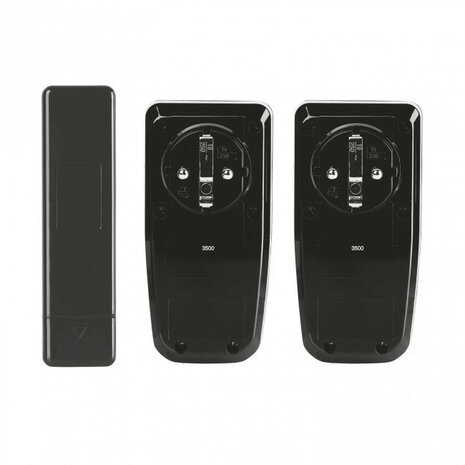 Slimme tussenstekker voor tuinset met spatwaterdichte schakelaars tot 2500 watt geschikt voor vijverpomp en buitenverlichting