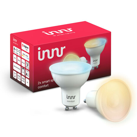 Ledspot voor binnenverlichting met GU10 fitting en tunable white lichtkleur in 2 pack