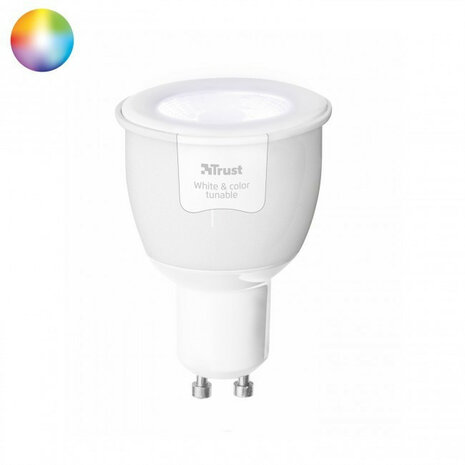 Led Spot voor slimme verlichting met Zigbee systeem en RGB kleurregeling en GU10 fitting energiezuinig wit