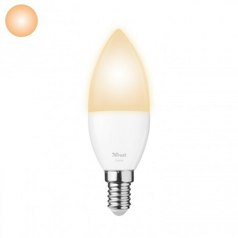 Ledlamp voor slimme verlichting met e14 fitting en dimbare kaarslicht functie wit warm licht zigbee app bediening