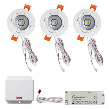 Inbouwspots voor plafond met leddriver warm wit licht compatibel met Philips Hue systeem