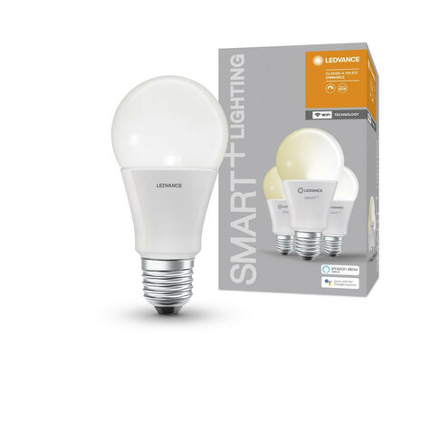 Slimme WiFi lamp voor binnenverlichting met app bediening traploos dimbaar warm wit licht en E27 fitting 3 pack