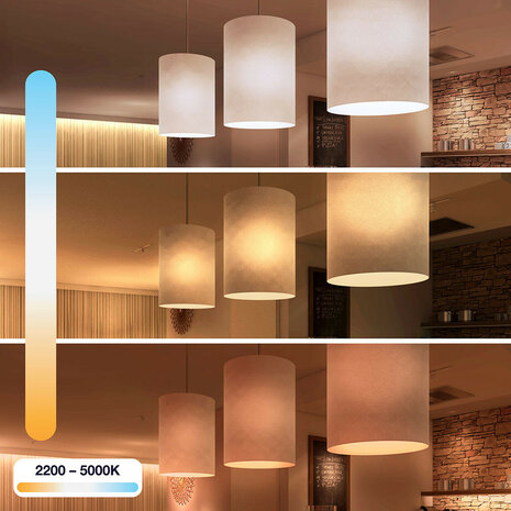 Ledspot voor binnenverlichting met Zigbee systeem en instelbare lichtkleur tunable white met GU10 fitting en dimfunctie