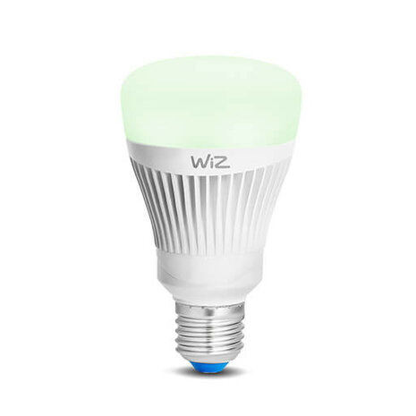 Lamp voor slimme verlichting met Wi Fi bediening kleurinstelling app bediening en E27 fitting wit kunststof dimbaar smart home compatibel