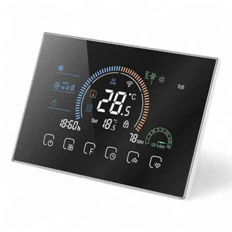 Wifi inbouw thermostaat voor centrale verwarming en boiler met touchscreen en wifi bediening