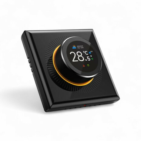 WLAN-Einbauthermostat mit Drehknopf f&uuml;r Zentralheizung (schwarz)