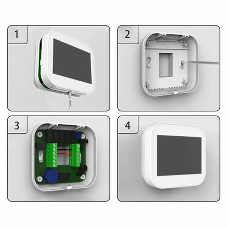 Wifi opbouw thermostaat voor CV en boilers met energiebeheer en spraakbesturing via app