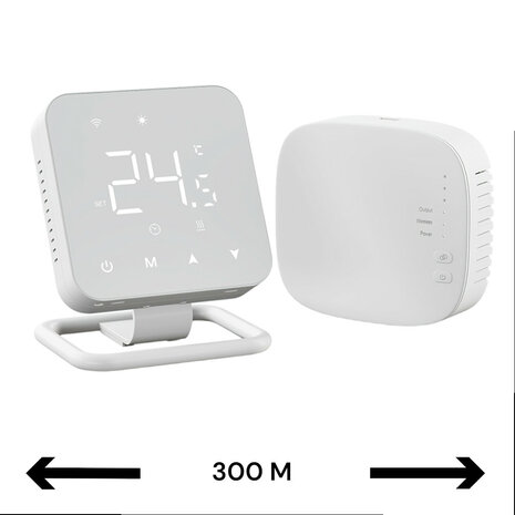 Wifi Draadloze Thermostaat met Tiptoetsen voor C.V. Installatie (wit)