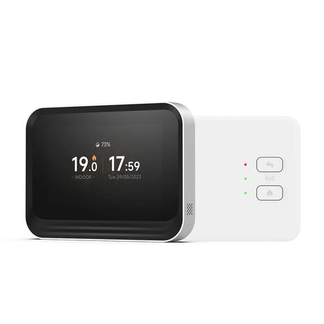 Thermostaat voor cv boilers en warmtepompen met wifi bediening en inzicht in verbruik