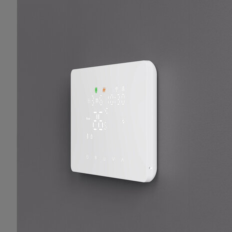 Zigbee Opbouw Thermostaat met Touchscreen voor C.V. Installatie led (zwart)