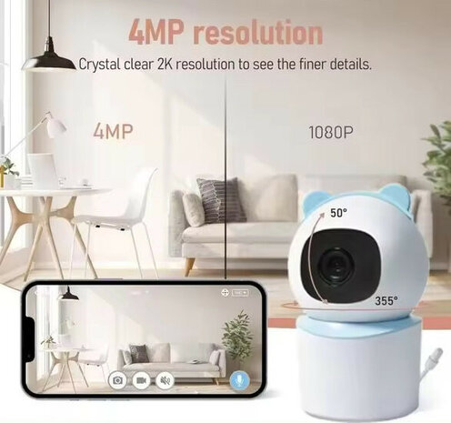 4MP Camera for Optimal Safety for your baby