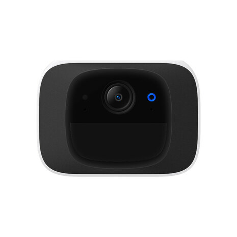 Buitencamera voor bewaking met 2K beeld en ingebouwd zonnepaneel wit IP67 waterdicht