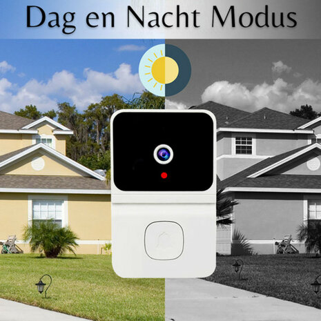 Deurbel camera voor binnen en buiten met 1280P HD nachtzicht en tweeweg audio bediening via app