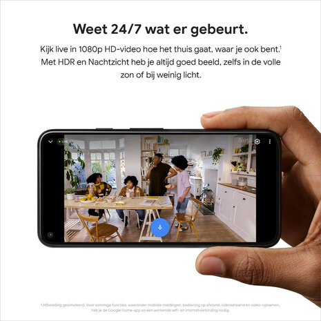 Camera voor binnen met netvoeding en onderscheid tussen mensen dieren en voertuigen