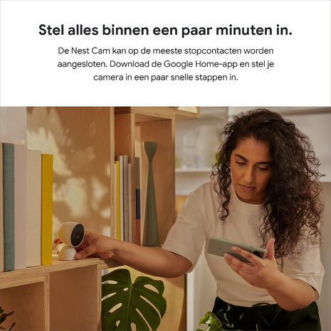 Camera voor binnen met netvoeding en onderscheid tussen mensen dieren en voertuigen