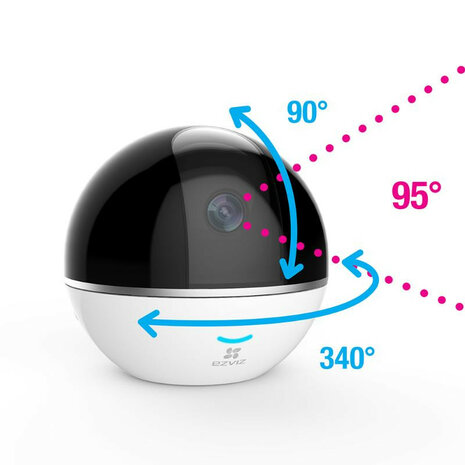 Smart camera voor huis en kantoor met privacy modus en tweeweg audio van Ezviz C6T
