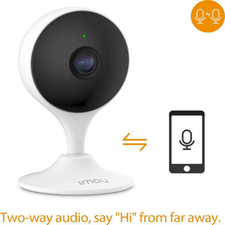 IP camera voor binnen met 2.4 GHz WiFi bewegings en geluidsdetectie en tweeweg spraakfunctie