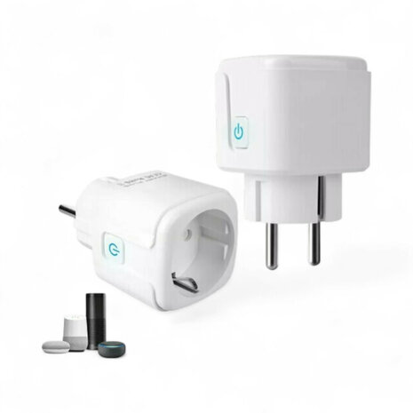Slimme WiFi Stekker voor huishoudelijke apparaten met 16 ampere capaciteit en energiemetering