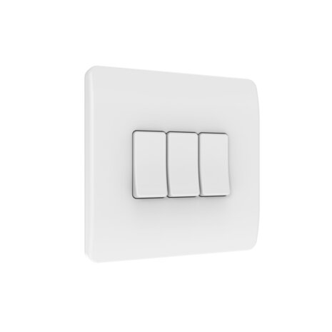 Draadloze wandschakelaar voor RF 433 MHz systeem met batterijvoeding en 3 knoppen