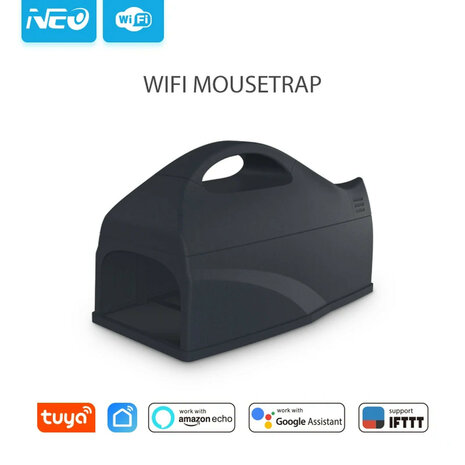Wifi muizenval voor binnenruimtes met hoogspanning en WiFi verbinding via Tuya app