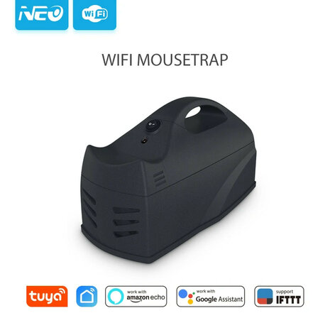 Wifi muizenval voor binnenruimtes met hoogspanning en WiFi verbinding via Tuya app
