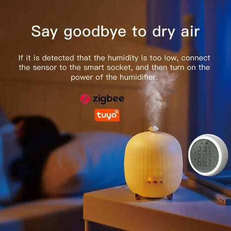Thermometer en hygrometer voor binnen met real time monitoring en groot display