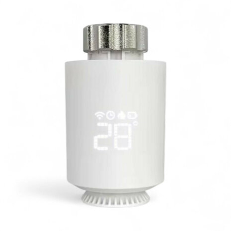 Slimme radiatorknop voor verticale radiatorkranen met Zigbee 3.0 en app bediening