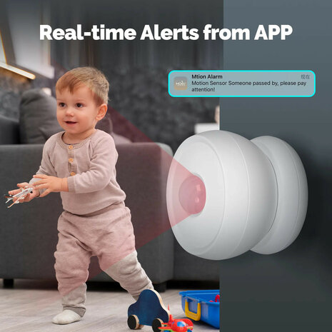 Bewegingssensor voor binnen met 150 graden detectiehoek en 8 meter bereik