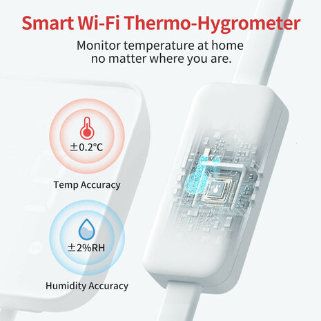 Switchbot Hub V2 voor bediening van tot 100 apparaten met temperatuur vocht en lichtsensor binnengebruik