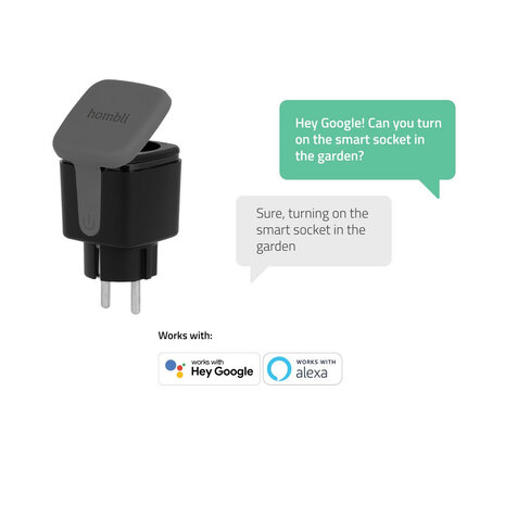 Tussenstekker voor buitengebruik met wifi 24Ghz IP44 bescherming en verbruik meten tot 3680 watt