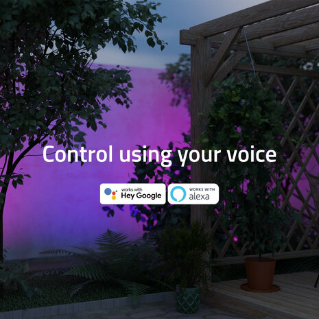 Smart Outdoor Spots voor tuin met Bluetooth Mesh en aparte spot bediening IP65 waterdicht aluminium behuizing drie spots uitbreidbaar tot zes spots