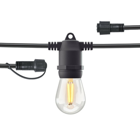 Smart outdoor lightstring uitbreiding voor buitenverlichting met 10 dimbare warm witte lampen