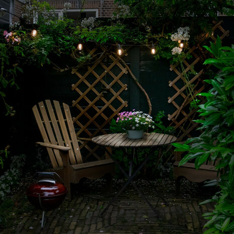 Smart outdoor lightstring uitbreiding voor buitenverlichting met 10 dimbare warm witte lampen
