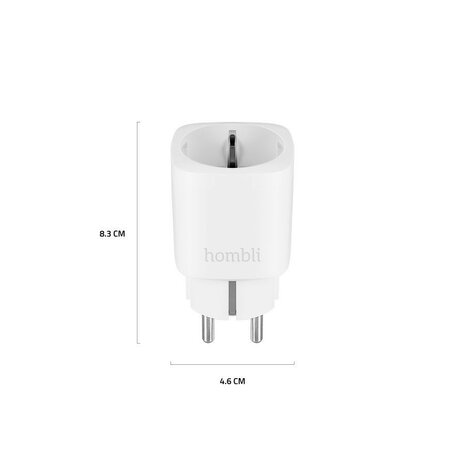 Smart tussenstekker voor binnen met wifi bediening en stroomverbruik meten wit kunststof multi pack drie stuks