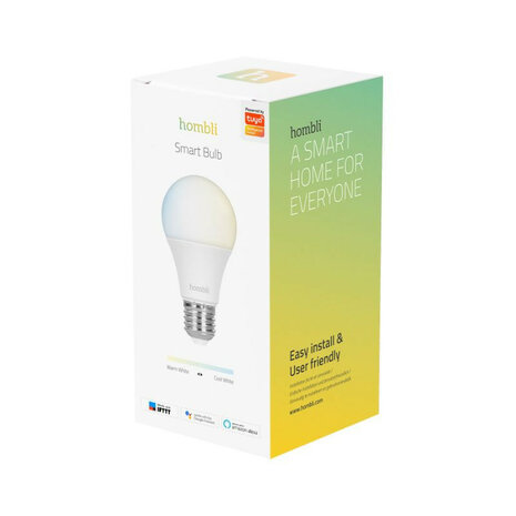 Smart lamp voor verlichting met Wi Fi bediening en grote fitting E27 instelbaar wit licht