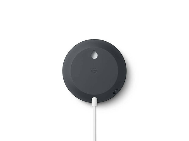 Slimme speaker voor smart home bediening met Google Home en draadloos wifi 24 gigahertz zwart kunststof compact formaat