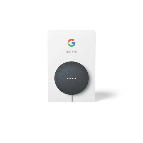 Slimme speaker voor smart home bediening met Google Home en draadloos wifi 24 gigahertz zwart kunststof compact formaat