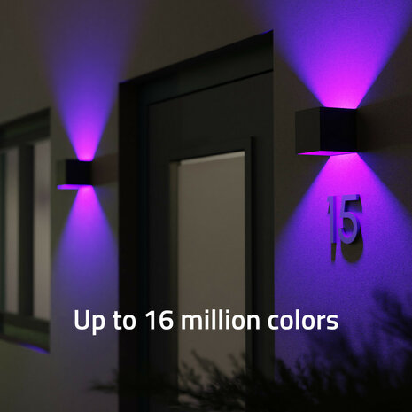 Outdoor wandverlichting voor buiten met Bluetooth bediening verstelbare lichtbundel