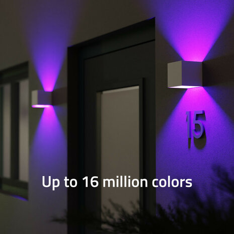 Outdoor wandverlichting voor buiten met bluetooth bediening verstelbare lichtbundel