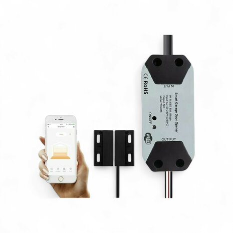 Garagedeur opener voor bestaande aandrijving met wifi bediening en spraakbesturing