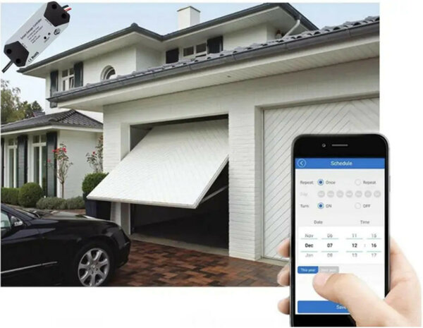 Garagedeur opener voor bestaande aandrijving met wifi bediening en spraakbesturing