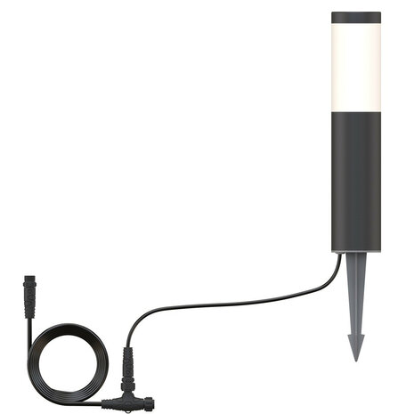 Outdoor sokkellamp uitbreiding voor Innr OPL 130 systeem met kleur sokkel laagspanning en vaste spot geschikt voor buitenverlichting Zigbee 3 0 Philips Hue zwart